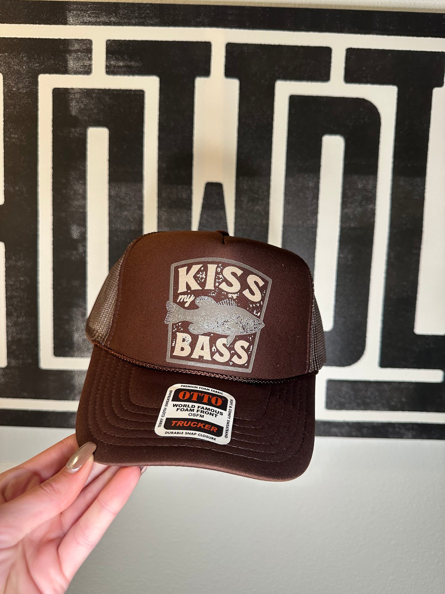 Kiss my bass trucker hat